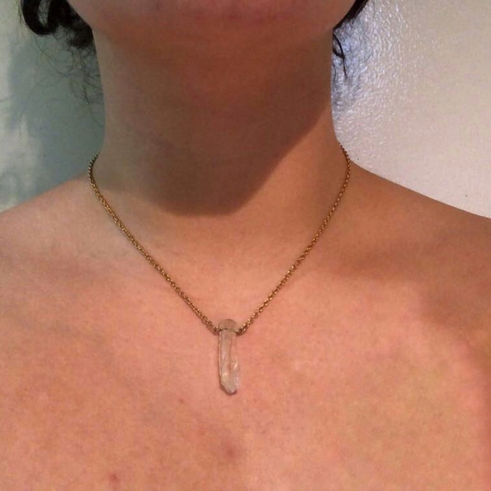 Gold and Quartz Necklace